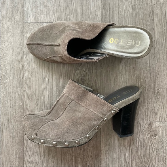 Reformation Vintage Y2K Suede Grey Clogs - Picture 2 of 5